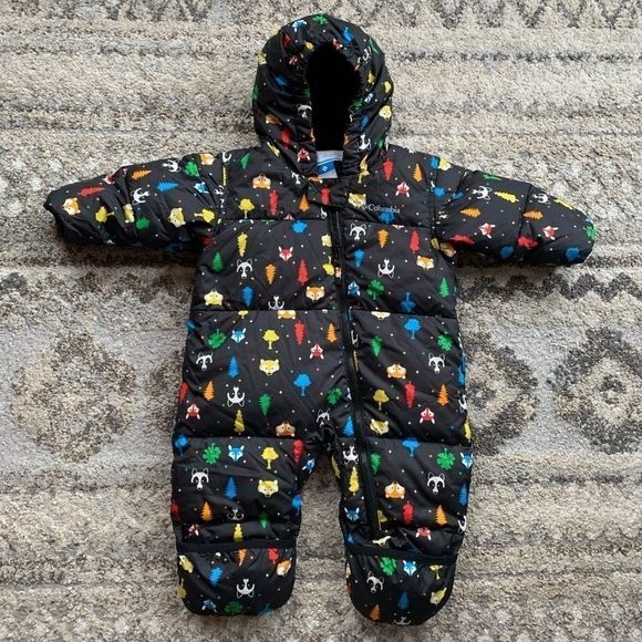 Kids Columbia Black Animal Coverall 12m - Picture 1 of 6